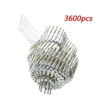 3600Pcs 15Degree Collated Wire Coil Full Round Head Siding Nails 2-1/4” x 0.092”