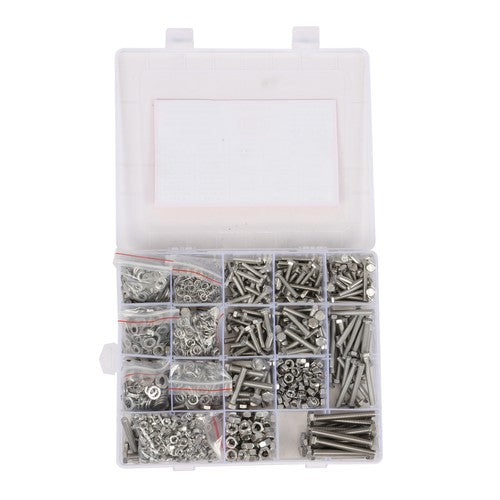 1600PCS of M6 M4 M5 Heavy Duty Nuts Flat and Bolts & Lock Washers Assortment Kit