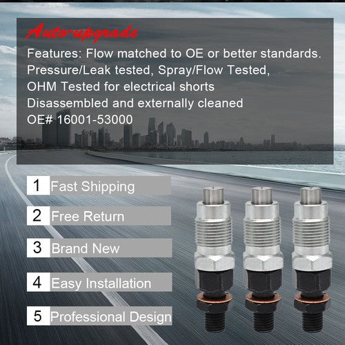 Pcs For Kubota D722 Engine Fuel Injectors H1600-53000 16001-53002 16001-53000