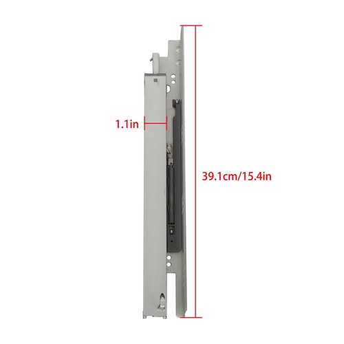 4 Pairs Undermount Drawer Slides 15 inch Undermount Soft Close Drawer Slides