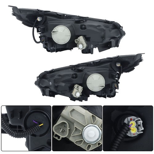 LED+Halogen w/Sport Pkg For 2015-2017 Lexus NX200t Headlights Passenger+Driver