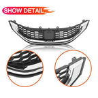 Front Bumper Upper Grille Grill w/ Chrome Trim for 2013-2015 for Honda Civic