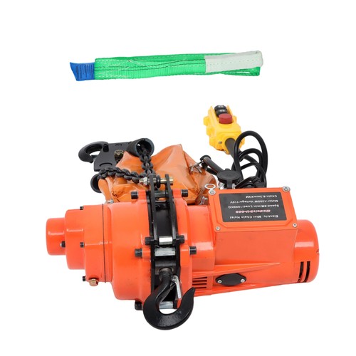 2200lbs Electric Chain Hoist 110V 10ft Lifting Height,10ft Wired Remote Control