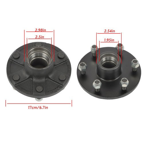 New 1pcs 6-Lug 5.5" Trailer idler hub Fit For 3,500-Pound #84 Trailer Axle