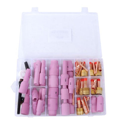 TIG Torch Gas Lens Collet Body Kit 67pcs for DB SR WP17 18 TIG Welding Torch