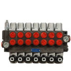 7 Spool Hydraulic Directional Control Valve 13gpm P40 Double Acting Cylinder
