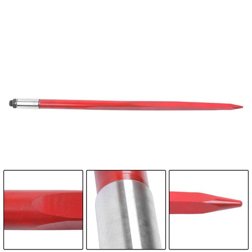 For Tractors Loaders 2pcs Hay Bale Spear 43" 3000 lbs Capacity Spike Fork