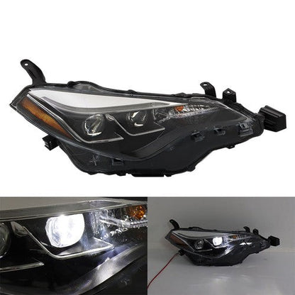 Headlight Assembly Projector For Toyota Corolla 2017-2019 Halogen Black Right