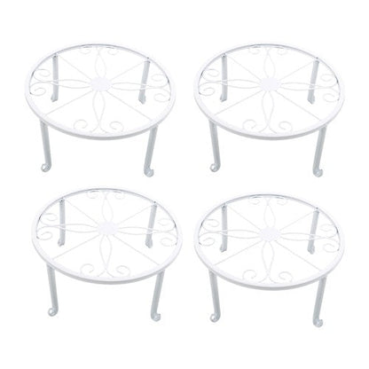 4PCS Plant Stand for Flower Pot Potted Holder Indoor Outdoor Metal 9in