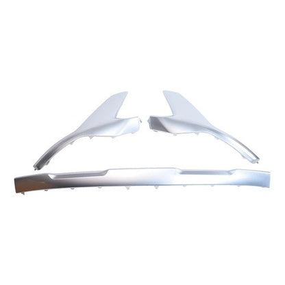 Front Bumper Skid Plate Molding Deflector Silver For Hyundai Santa Fe 2021-2023