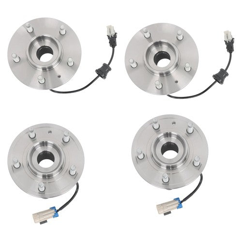 Front + Rear Wheel Bearing Hubs Assembly Kit For Chevy Equinox Captiva Sport