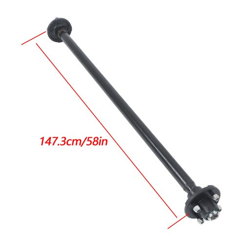 Trailer Axle (with U-Bolt Kit) Fit For 2000lbs 4 lug-4" Idler 58" Hub Face