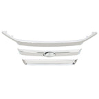 For Ford Fusion Chrome 2010-2012 Front Upper Grill Grille Molding Trim Set 3Pcs