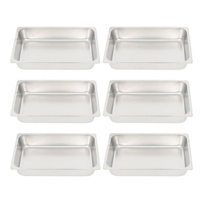 4 Inch Deep Restaurant Steam Table Pans 6 Pack Full Size Without Lid