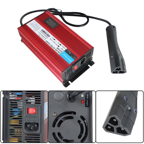 New 48 V 12A Charger "Triangle" 3 Pin Style Plug For EZGO RXV & TXT Golf Cart