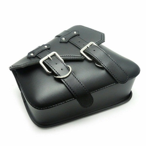 New For Sportster 883 Dyna Moto PU Leather Luggage Tool Saddlebag Saddle Bags