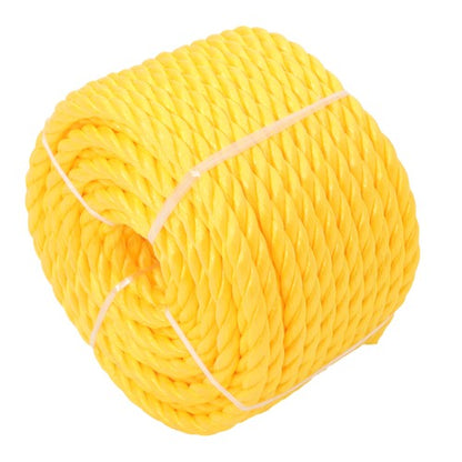 1/2in x 100 Feet 3 Stranded Orange Yellow Polypropylene Braided Rope