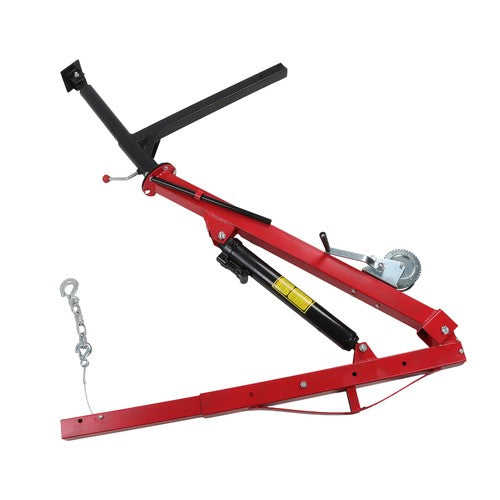 500Lbs Truck Hydraulic Dock Jib Engine Hoist Crane Hitch Mount Red