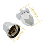 40pcs ABS Chrome 33mm Push-on Bullet Flanged Lug Nut Covers for Semi Trucks