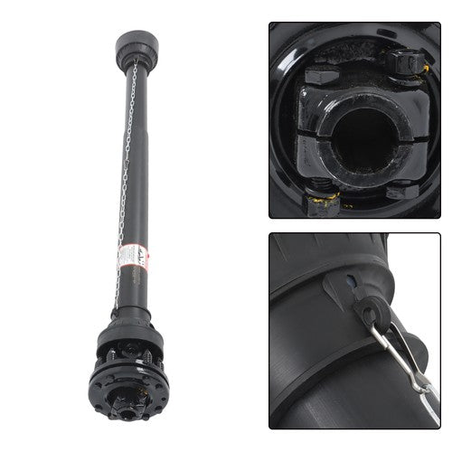 47-67" T6 PTO Shaft PTO Drive Shaft 1-3/8" x 6 Spline End w/Slip Clutch New