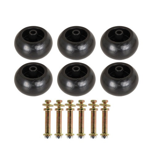6Pk 5" AntiScalp Deck Wheel and Kit Exmark 103-3168 103-4051 103-7263 109-9011