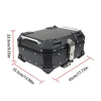 22L Black Motorcycle Luggage Waterproof Tail Box Scooter Trunk Storage Top Case