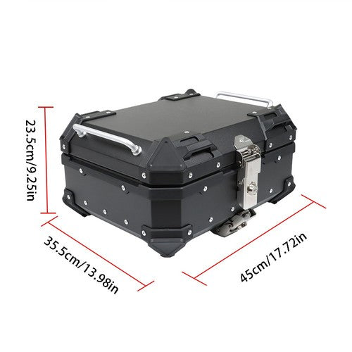 22L Black Motorcycle Luggage Waterproof Tail Box Scooter Trunk Storage Top Case