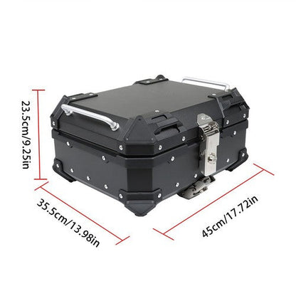 22L Black Motorcycle Luggage Waterproof Tail Box Scooter Trunk Storage Top Case