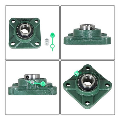 10PCS UCF205-16 Pillow Block Flange Bearing 1" Bore 4 Bolt Solid Base