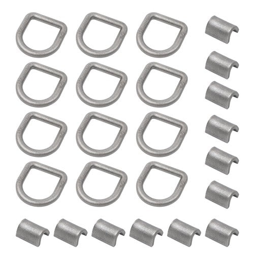 1/2 Inch Heavy Duty Weld-On Forged D Ring Fracture Strength 12,000lbs (12 Pack)