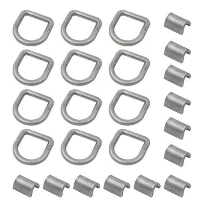 1/2 Inch Heavy Duty Weld-On Forged D Ring Fracture Strength 12,000lbs (12 Pack)
