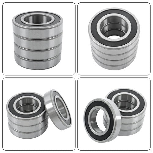 (4 Pack) 6209-2RS Double Sealed Deep Groove Ball Bearings, 45x85x19 mm