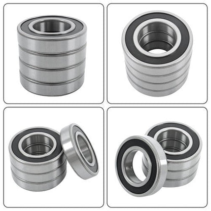 (4 Pack) 6209-2RS Double Sealed Deep Groove Ball Bearings, 45x85x19 mm