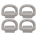 4 Pack 3/4" Heavy Duty Weld On Forged D Rings with Welding Clips, 26,500 lbs