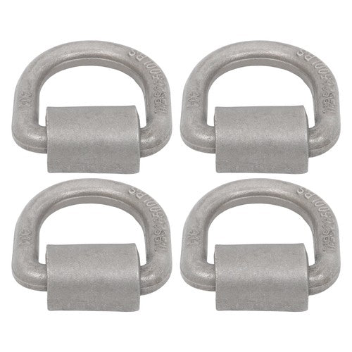 4 Pack 3/4" Heavy Duty Weld On Forged D Rings with Welding Clips, 26,500 lbs