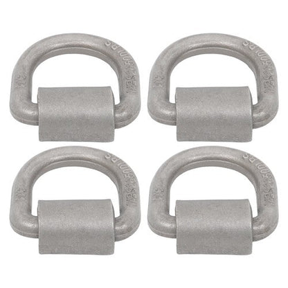 4 Pack 3/4" Heavy Duty Weld On Forged D Rings with Welding Clips, 26,500 lbs