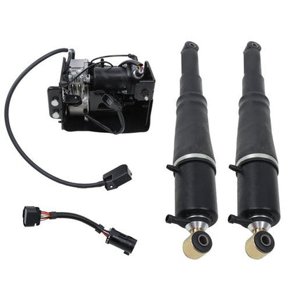 Rear Pair Air Suspension Shocks & Compressor For Chevrolet Cadillac GMC 01-13