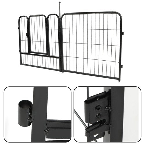 12 Panels 24x24 inch Dog Playpen Crate Fence Pet PlayPen Exercise Cage