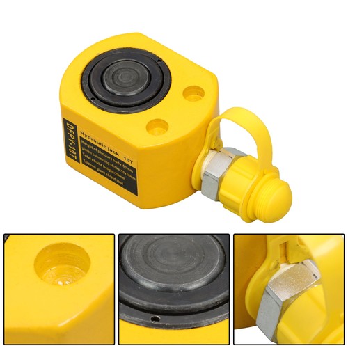 10Ton Hydraulic Ram Jack Multi-Section 1" Stroke Lifting Low Height Cylinder