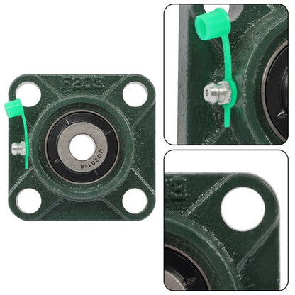 UCF201-8 1/2" Bore Pillow Block Flange Bearing 4 Bolt Solid Base (4PCS)