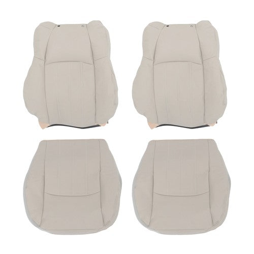 For Chrysler 300C 2005-2010 4PCS Both Side Bottom&Top Seat Cover Lt Gray Leather
