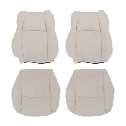 For Chrysler 300C 2005-2010 4PCS Both Side Bottom&Top Seat Cover Lt Gray Leather