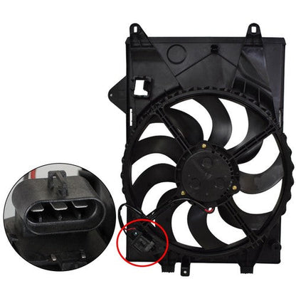 For 13-18 Chevy Trax 1.8L Plastic Radiator AC Condenser Electric Cooling Fan