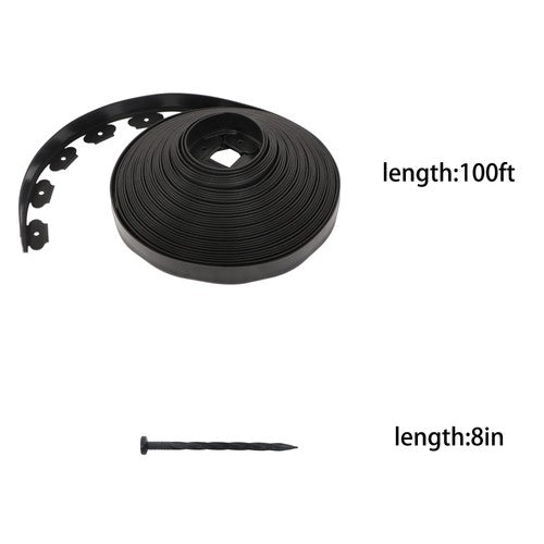 Edge Lawn Border 1.7" 100'No-Dig Garden L-shaped Landscape Edging Border Kit New