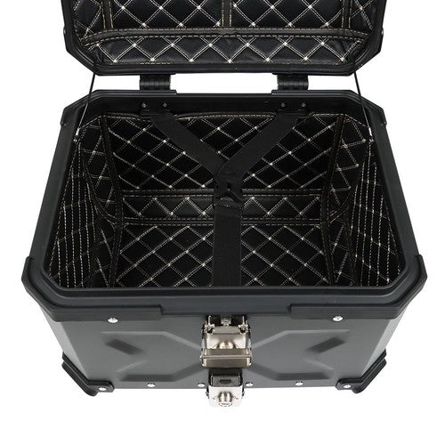 45L Black Motorcycle Top Case Tail Box Waterproof Luggage Scooter Trunk Storage