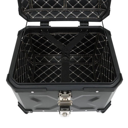45L Black Motorcycle Top Case Tail Box Waterproof Luggage Scooter Trunk Storage