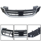 Headlights W/LED DRL Halogen& Bumper Grille For 13-15 Honda Accord Chrome Pair
