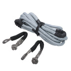 1"×30ft Gray Kinetic Recovery Rope With 2 Soft Shackles Kit 34000lbs Heavy Duty