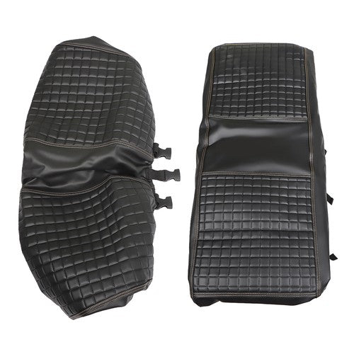 Black Rear Seat Cover Kit Golf Carts For Club Car/E-Z-Go/Yamaha Universal Size