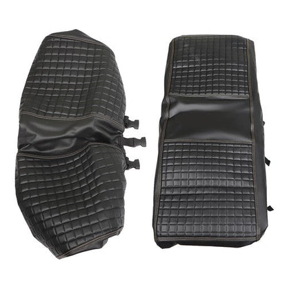 Black Rear Seat Cover Kit Golf Carts For Club Car/E-Z-Go/Yamaha Universal Size